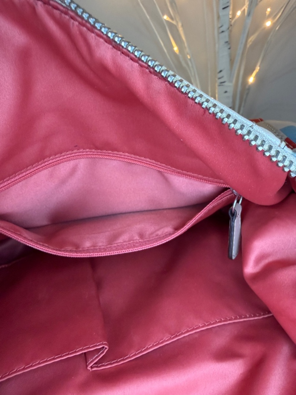 Coach GUC Optic multicolor shoulder satchel bag. Tan leather handles,trim - Picture 8 of 8